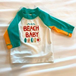 Gymboree rash guard, swim shirt 3-6M